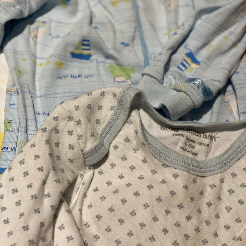 Bundle Long Sleeve Footed Onesies Size 6-9 months Set of 7